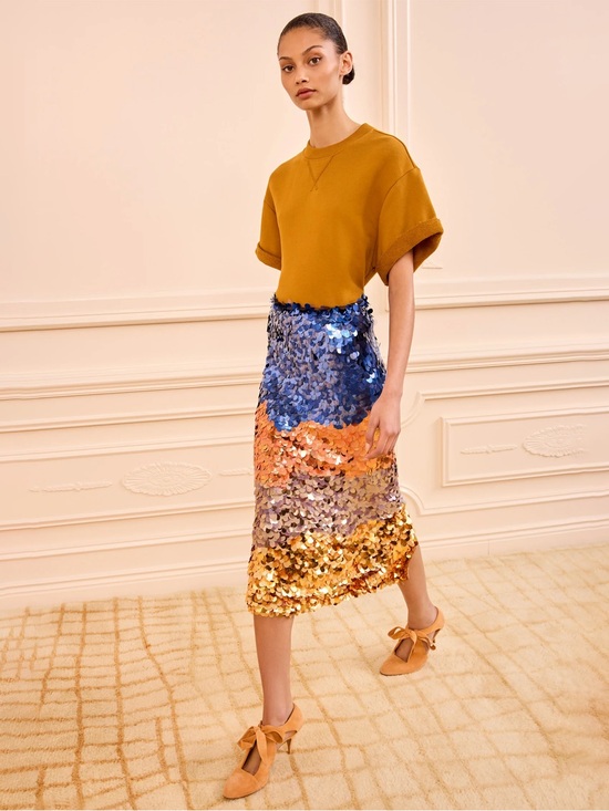 Ulla Johnson Dresses & Skirts - Ulla Johnson Helen Frankenthaler Sequin Colorblock Matilde Sequin Knit Skirt M